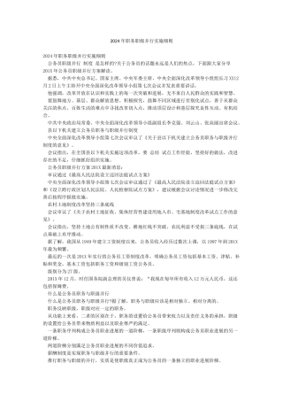 2024年职务职级并行实施细则