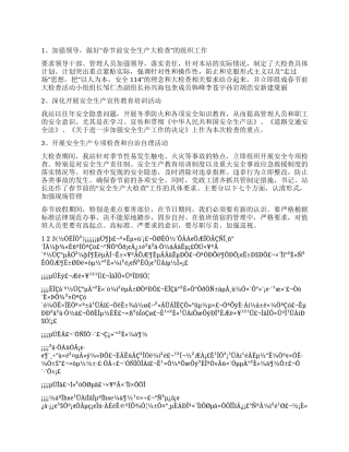 2024年虎年春节安全总结