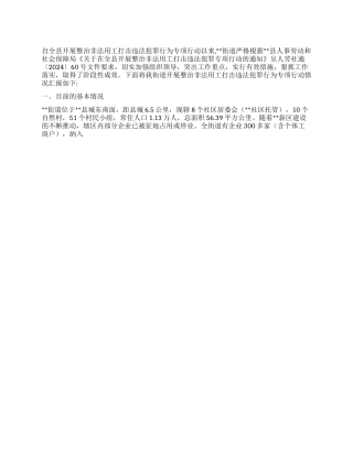 2024年街道整治非法用工打击违法犯罪行为专项行动工作总结