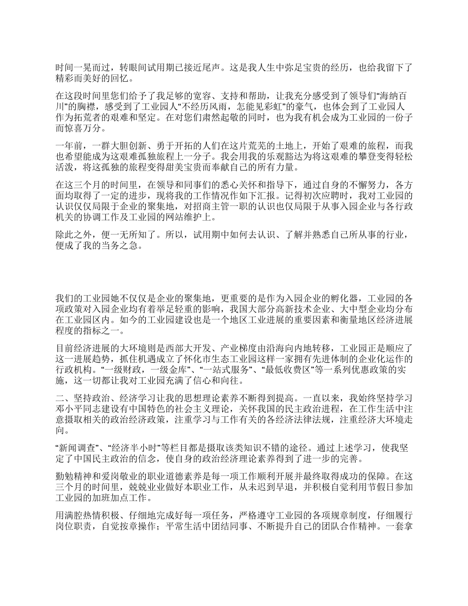 2024年试用期工作总结_第1页