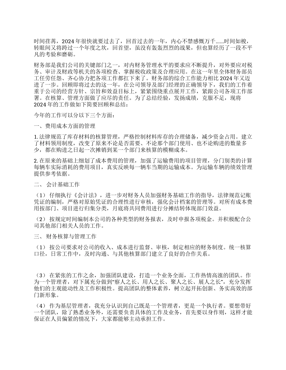 2024年财务工作总结_第1页
