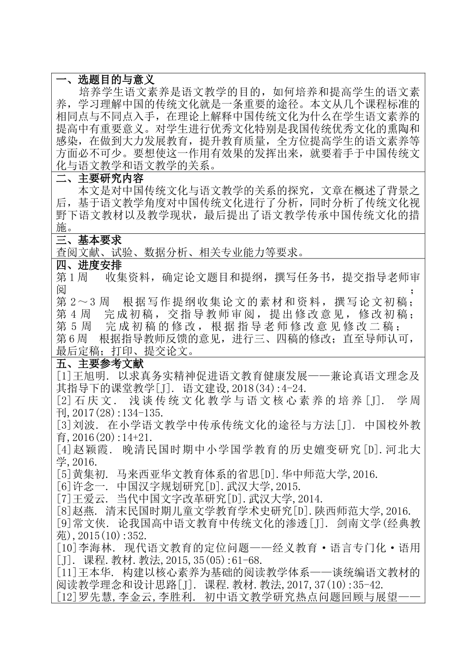中国传统文化与语文教学的关系分析研究 教育教学专业_第1页