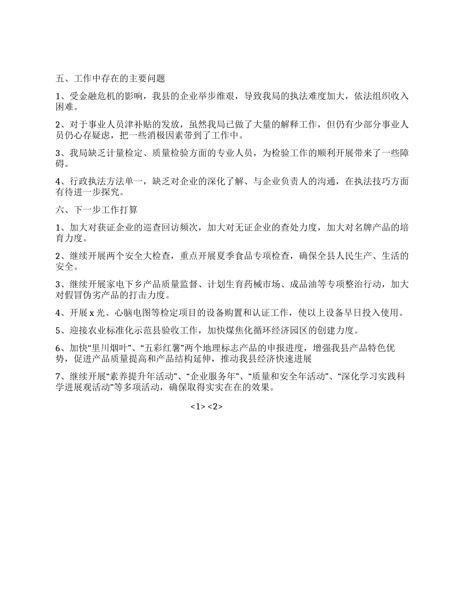 2024年质监局工作总结汇报_第2页