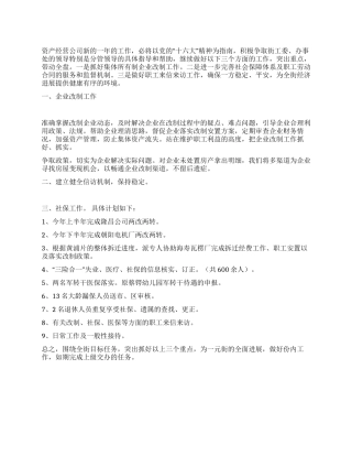 2024年资产公司工作思路