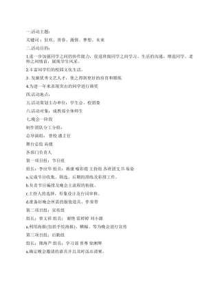 2024年迎新晚会策划书模板