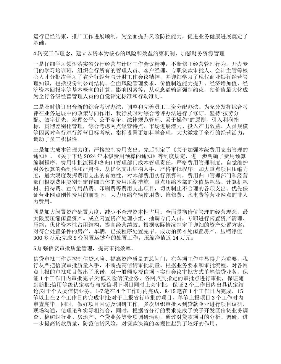 2024年银行副行长述职报告_第2页