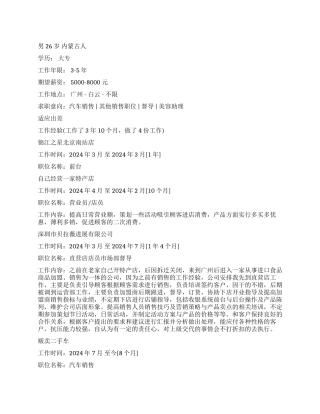 2024年销售个人简历