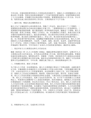 2024年镇人大工作总结