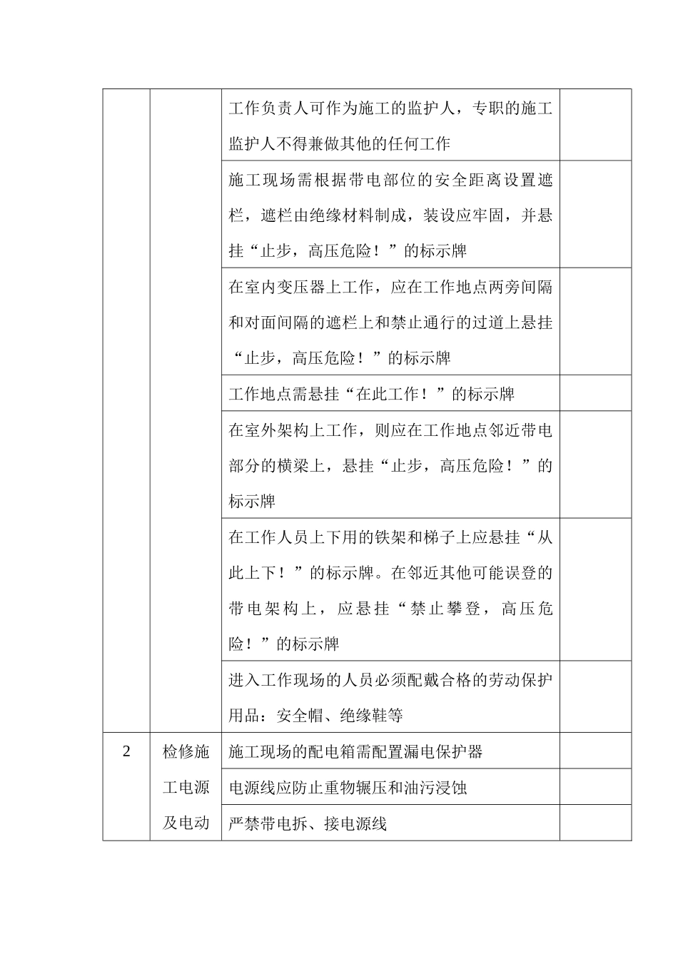 某公司电力变压器安全检修检查表_第2页