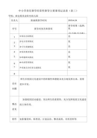 责任督学督导工作表4月份(幼儿园,表3-8)(1)(1)