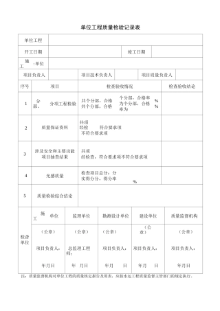 水运工程使用表格