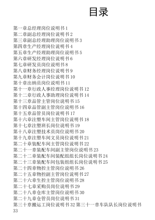 制造业岗位职责完整版