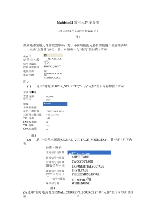 Multisim的常用元件库