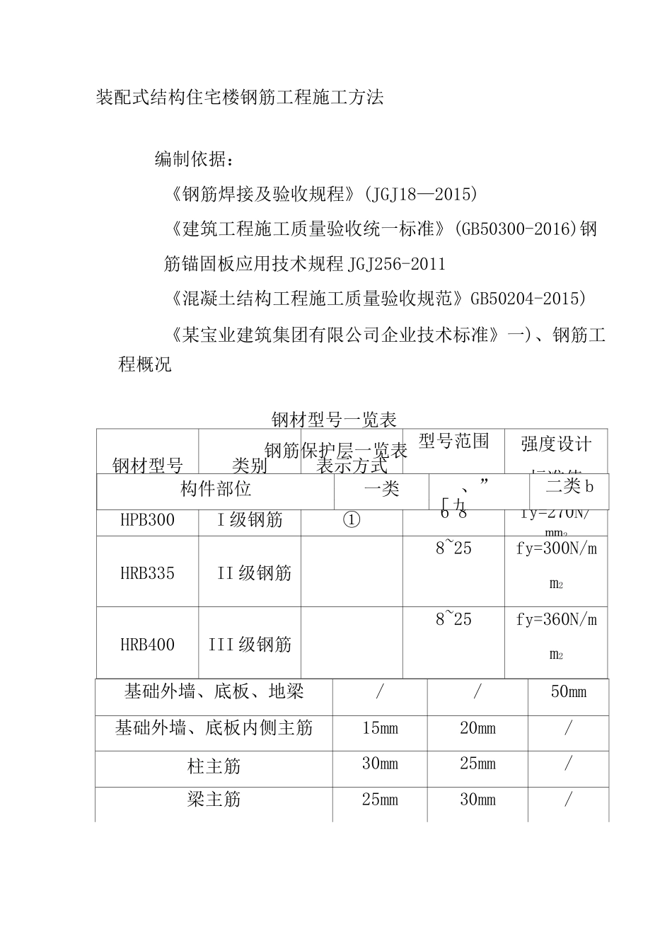 装配式结构住宅楼钢筋工程施工方法_第1页