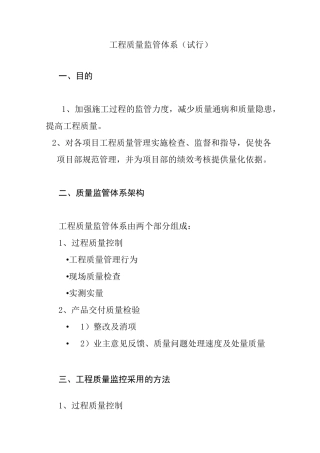 工程质量监管体系