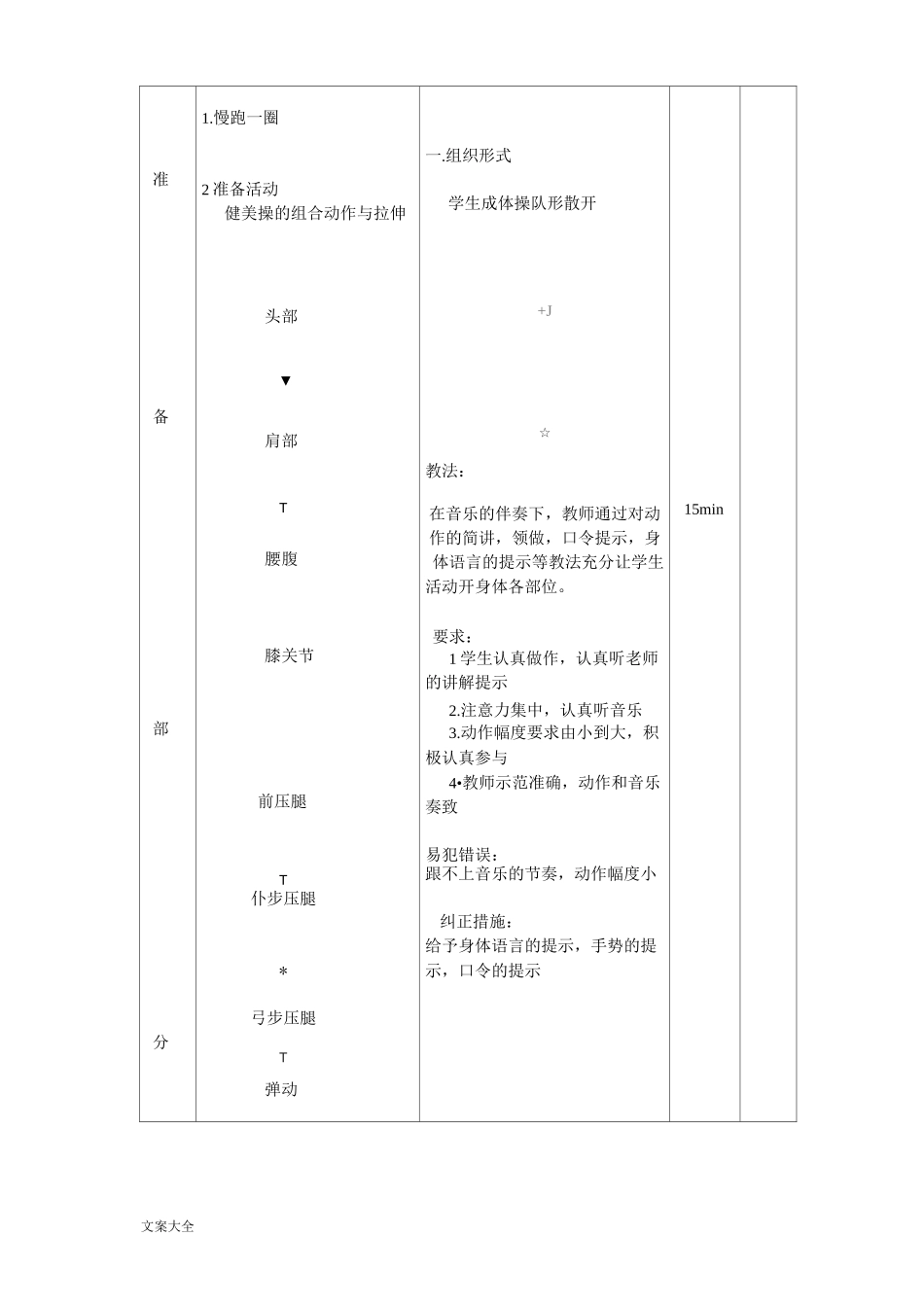 大众一级健美操教案设计全套_第2页