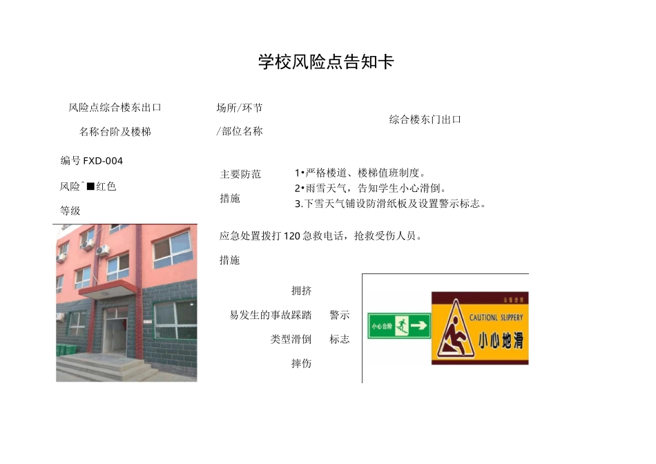 学校风险点告知卡(全套)_第3页