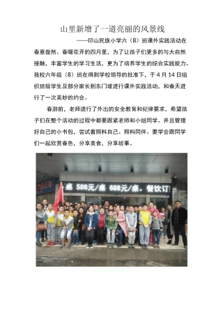 课外综合实践活动——简报