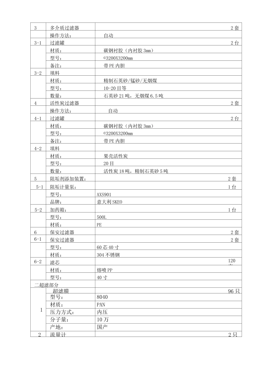 100T超滤+反渗透设计方案 (2)_第3页