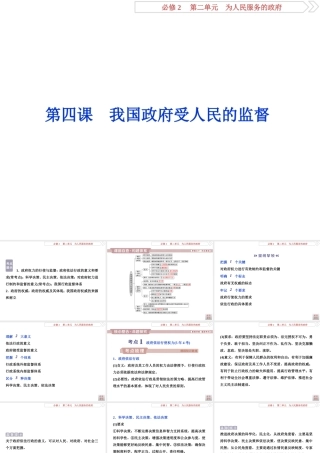 2  第四课　我国政府受人民的监督