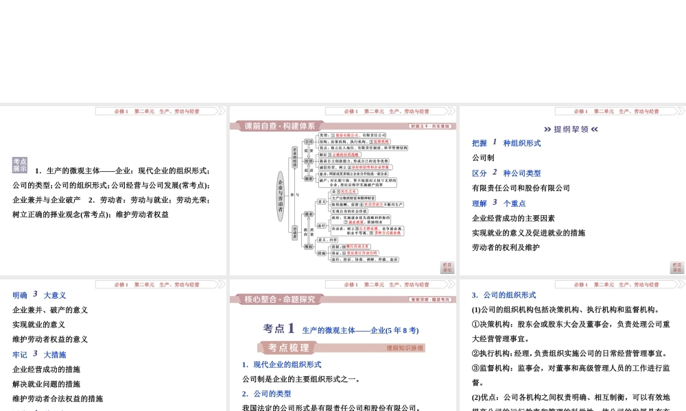 2  第五课　企业与劳动者