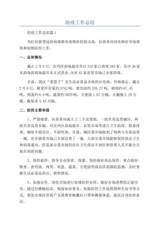 2024年防疫工作总结