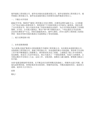 2024年集团有限公司工作总结