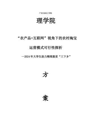 2024年青春帮扶队方案书