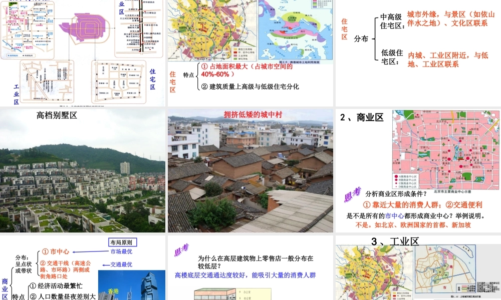 2.1城市内部空间结构(共58张PPT)