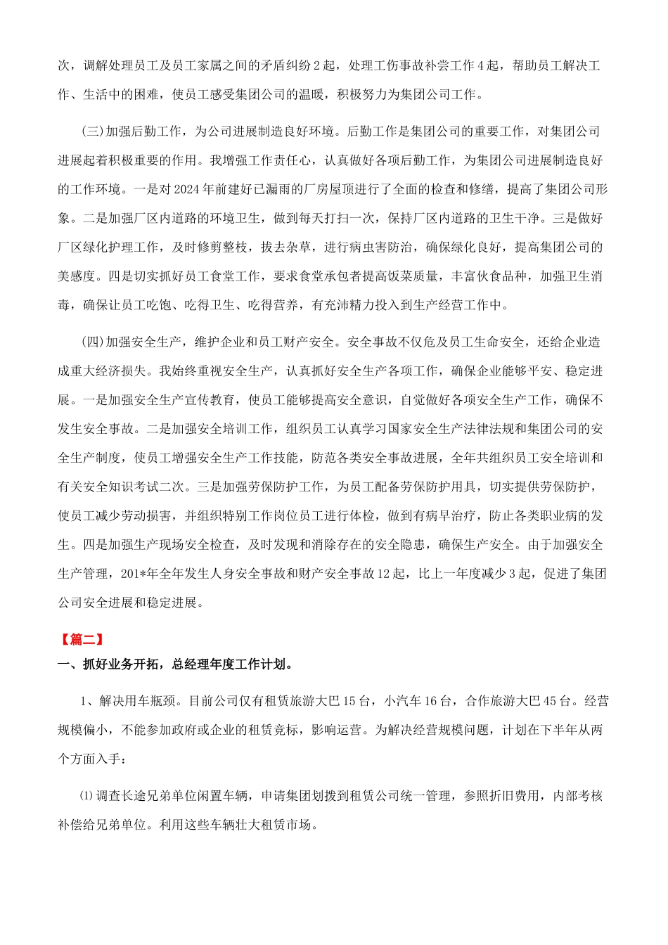 2024总经理个人工作计划书模版_第2页