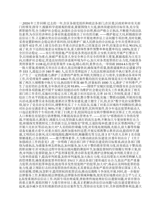 2024政法工作总结及年工作安排