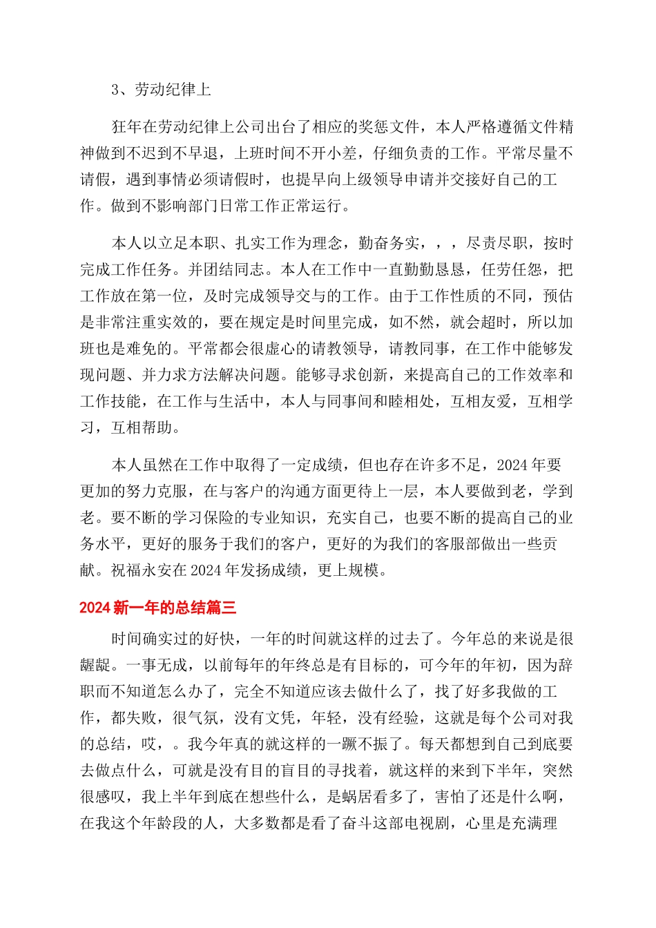 2024新一年的总结范文_第2页