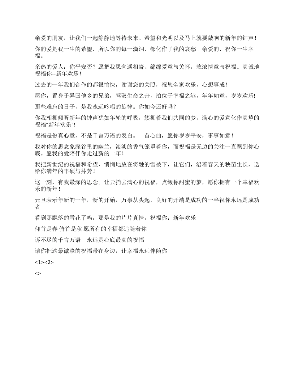 2024新年祝福语大全_第2页