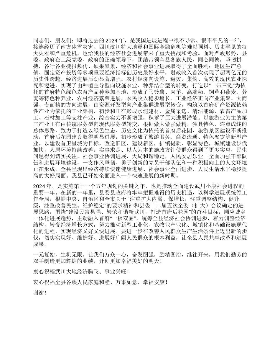 2024新年领导讲话稿_第1页