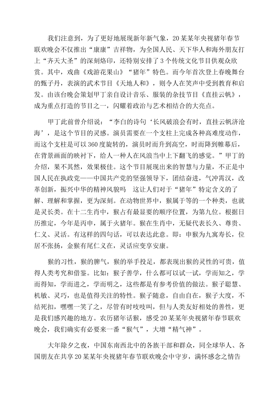 2024新版春晚观后感_第2页