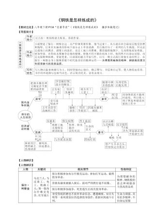 2《钢铁是怎样炼成的》