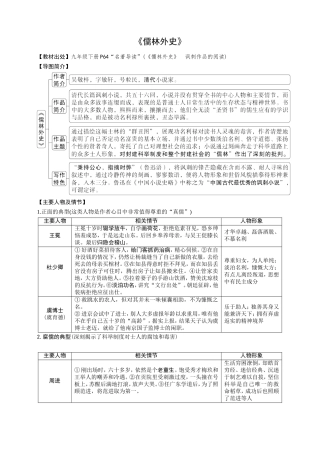 2《儒林外史》