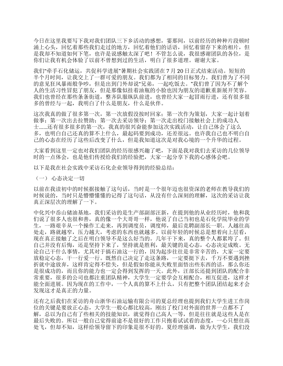 2024暑期三下乡活动总结_第1页