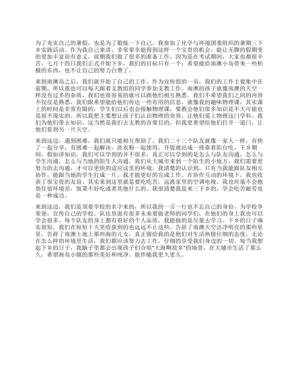2024暑期三下乡实践活动总结_第1页