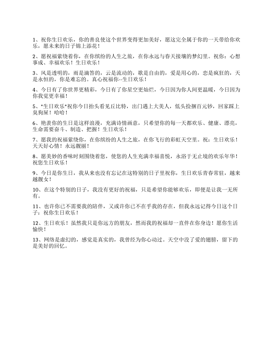 2024最新生日祝福短信_第1页