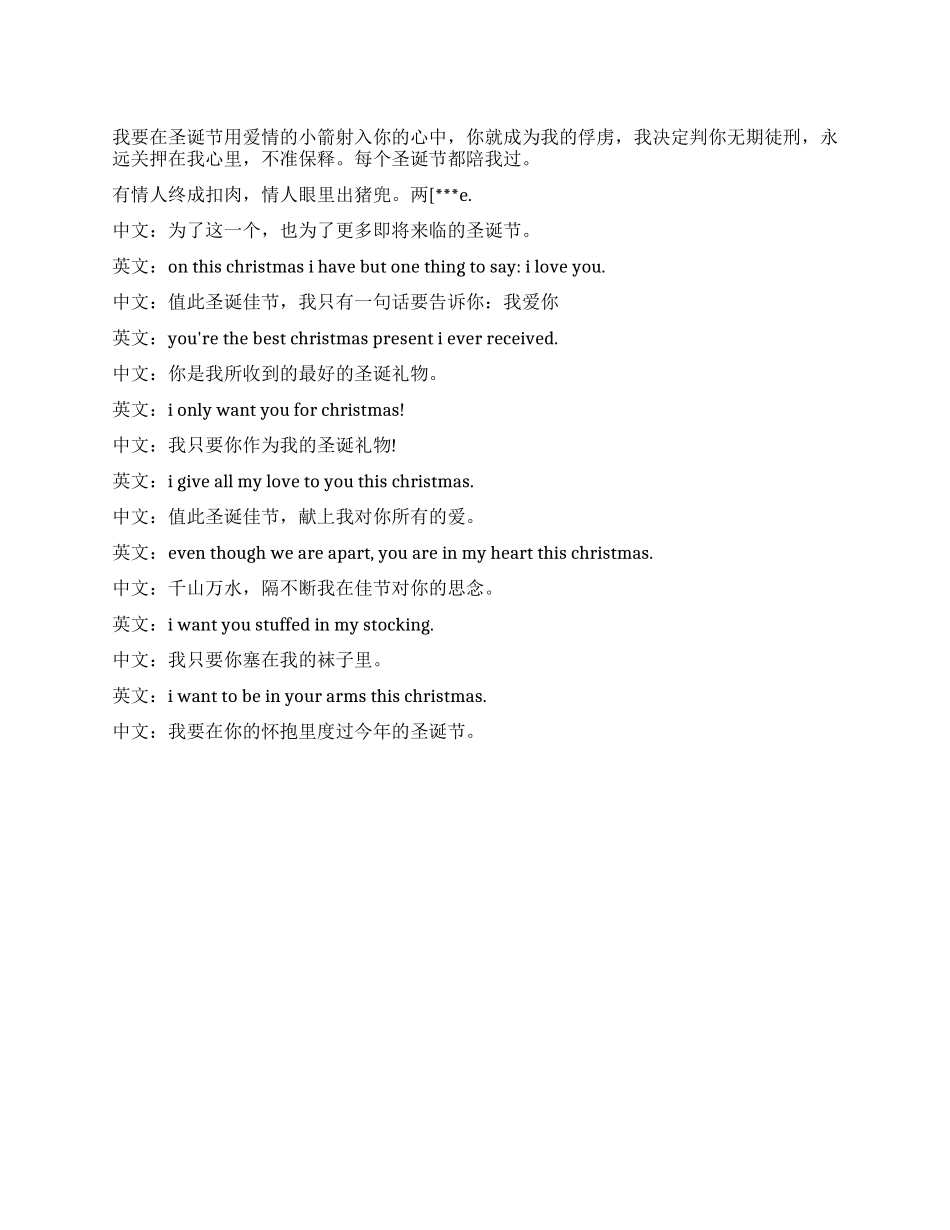2024最适合男女朋友的圣诞搞笑短信_第1页