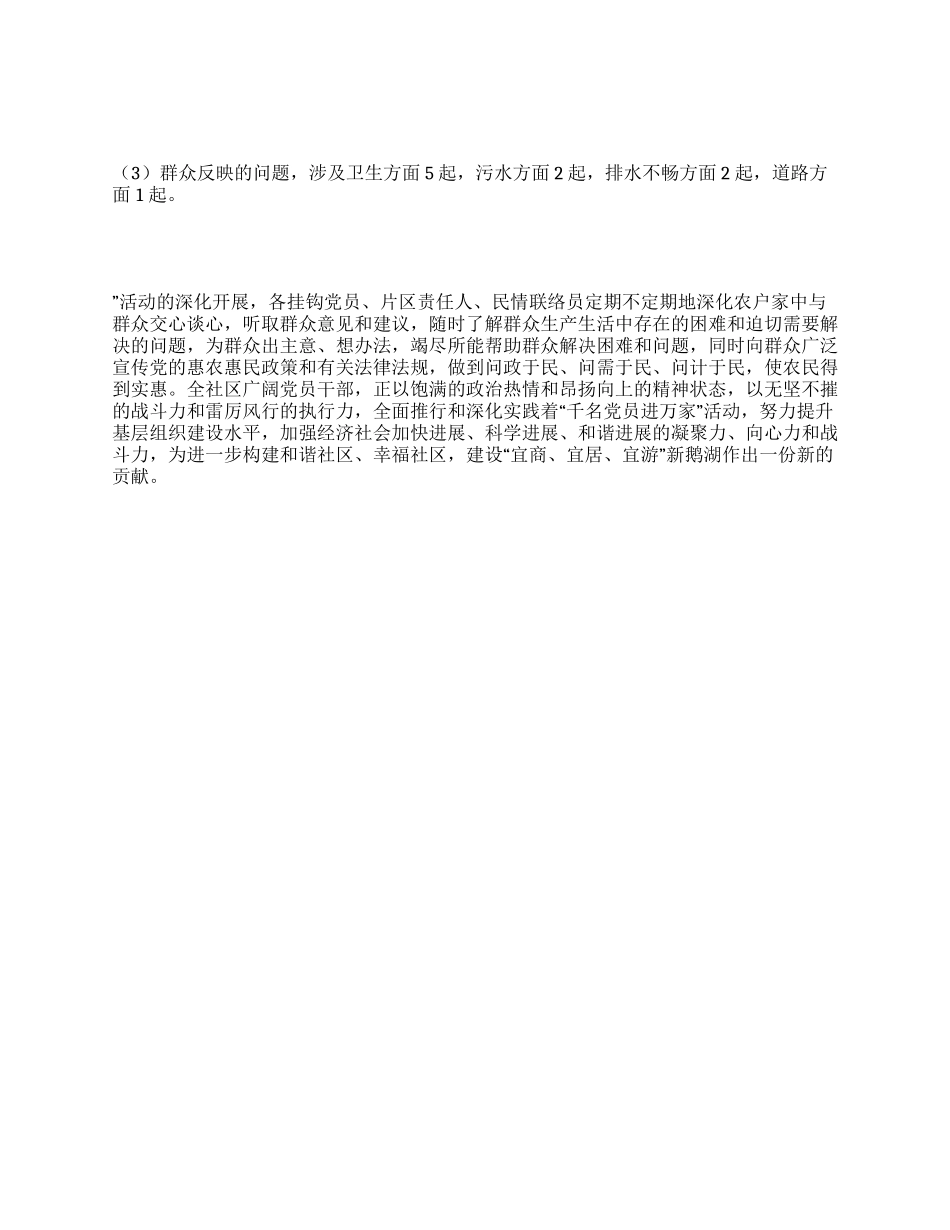 2024某社区“千名党员进万家活动情况总结_第1页