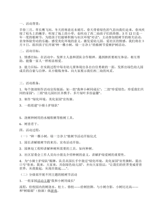 2024植树节活动策划书范文及格式