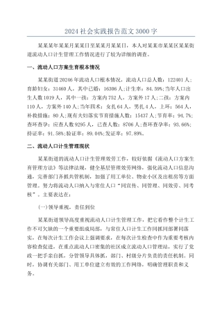 2024社会实践报告范文3000字