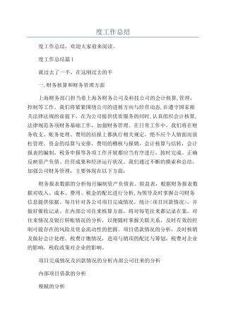 2024财务人员年度工作总结