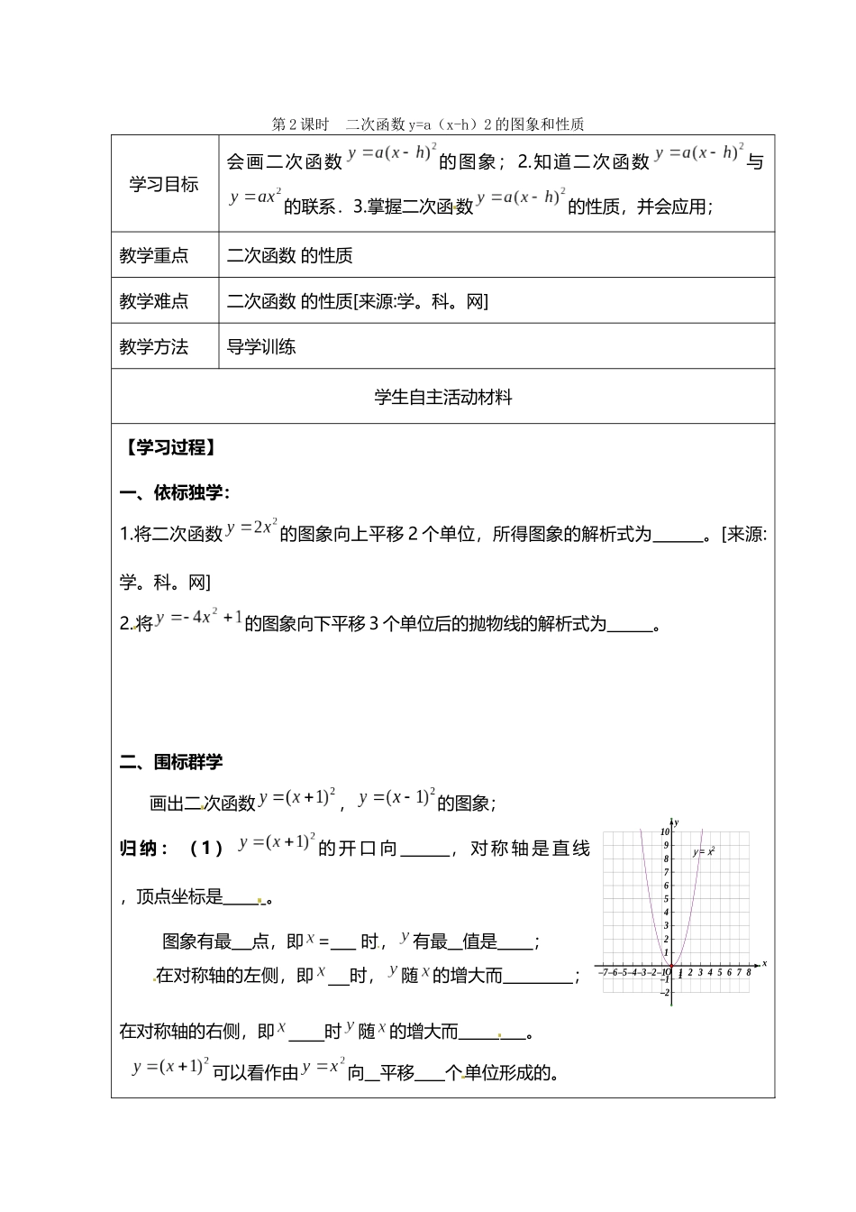 22.1.3---第2课时--二次函数y=a2的图象和性质_第1页