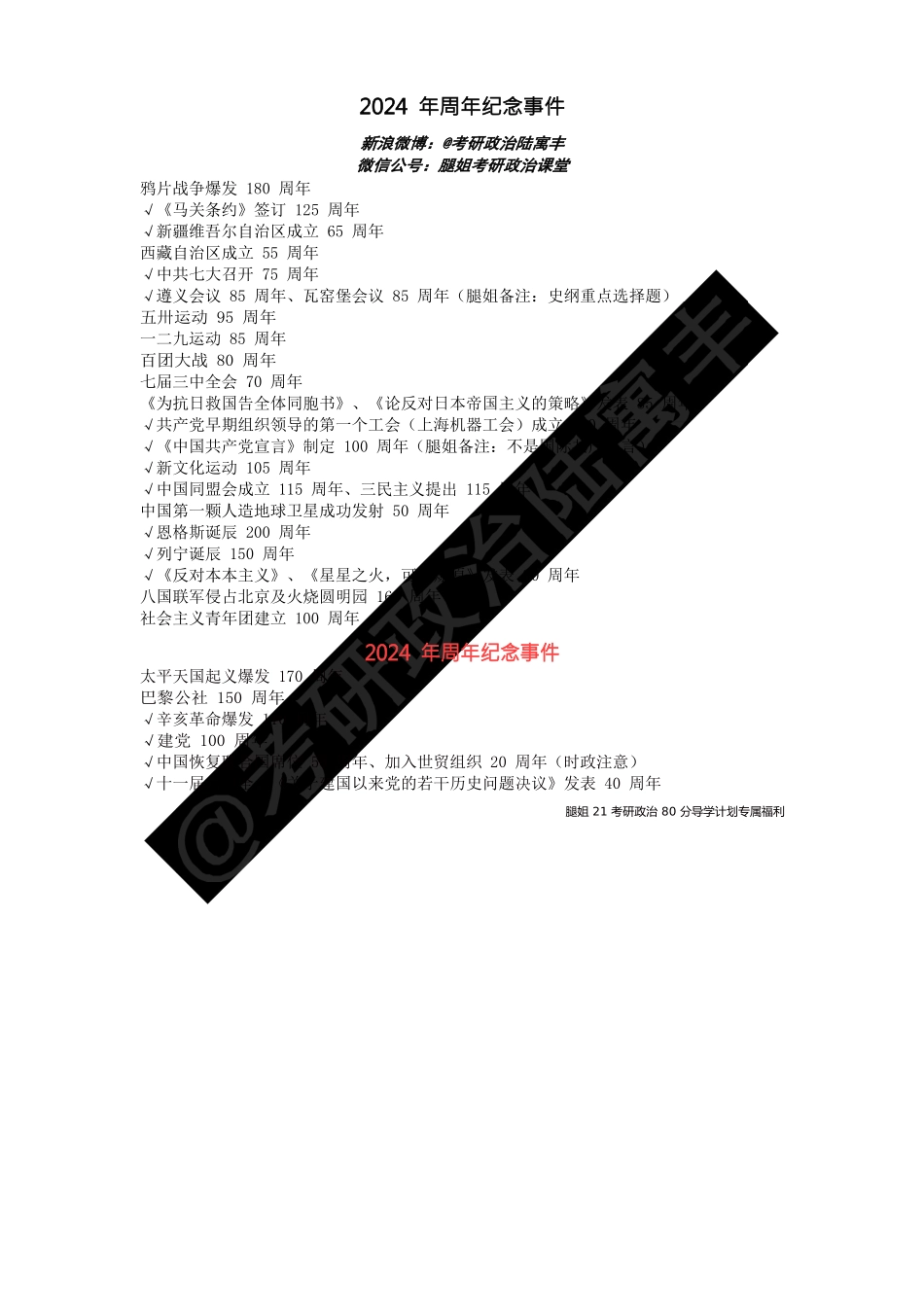 22考研重要周年纪念事件_第1页
