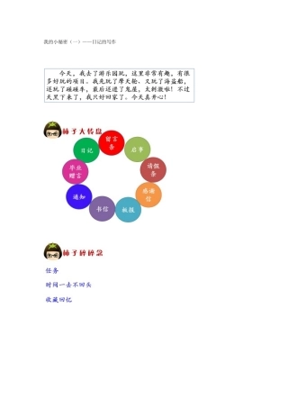 4讲我的小秘密——日记的写作