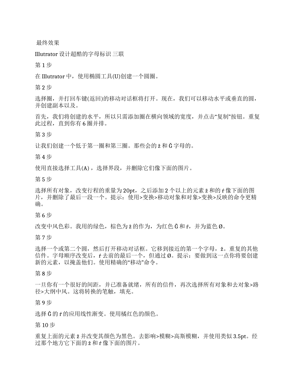 Illustrator设计超酷的字母标识标识设计和标志设计_第1页
