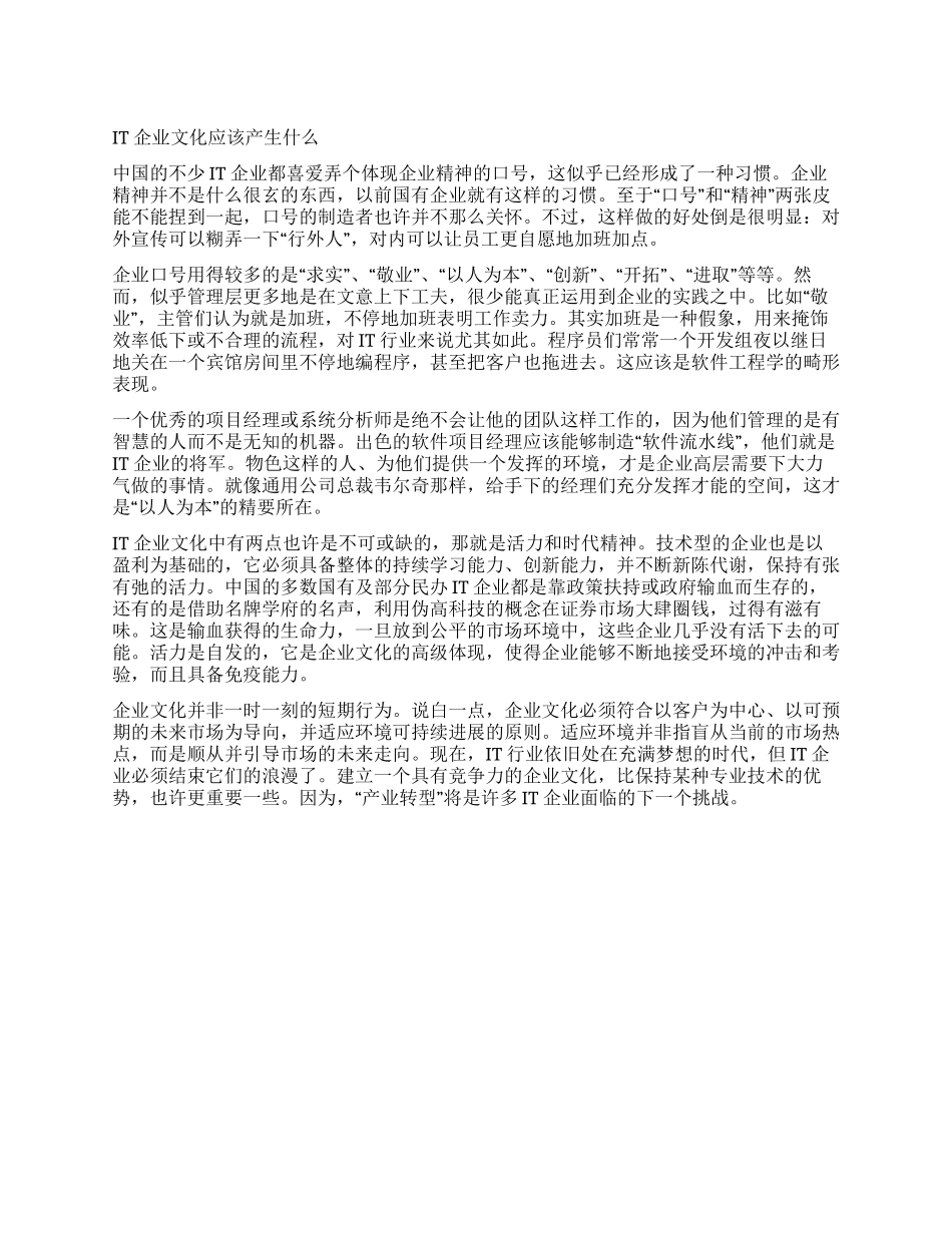 IT企业文化应该产生什么_第1页